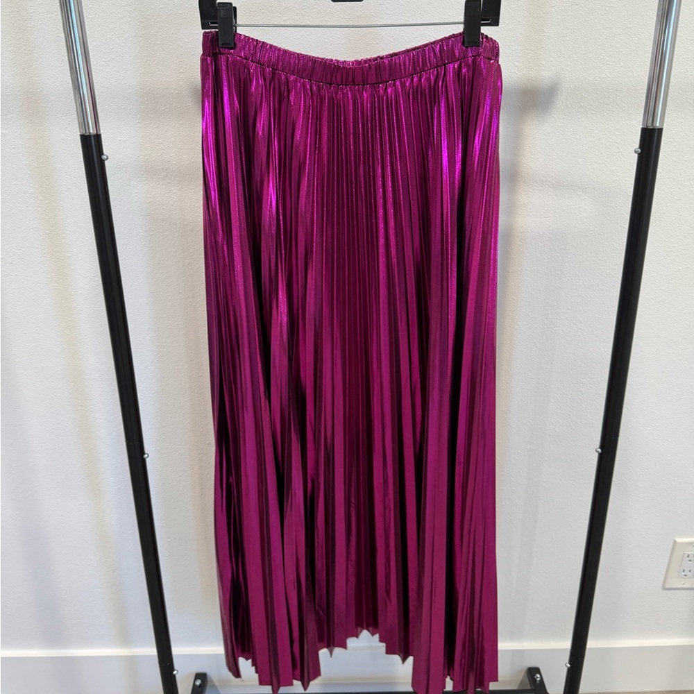 Dressed In LaLa Metallic Pink Skirt